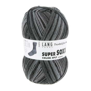 Super Soxx Color 4-fach  Farbe 0552 - PainterlySoxx Graphite