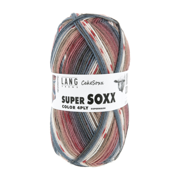Super Soxx Color 4-fach  Farbe 0544 - Cake Soxx ChocolateCake